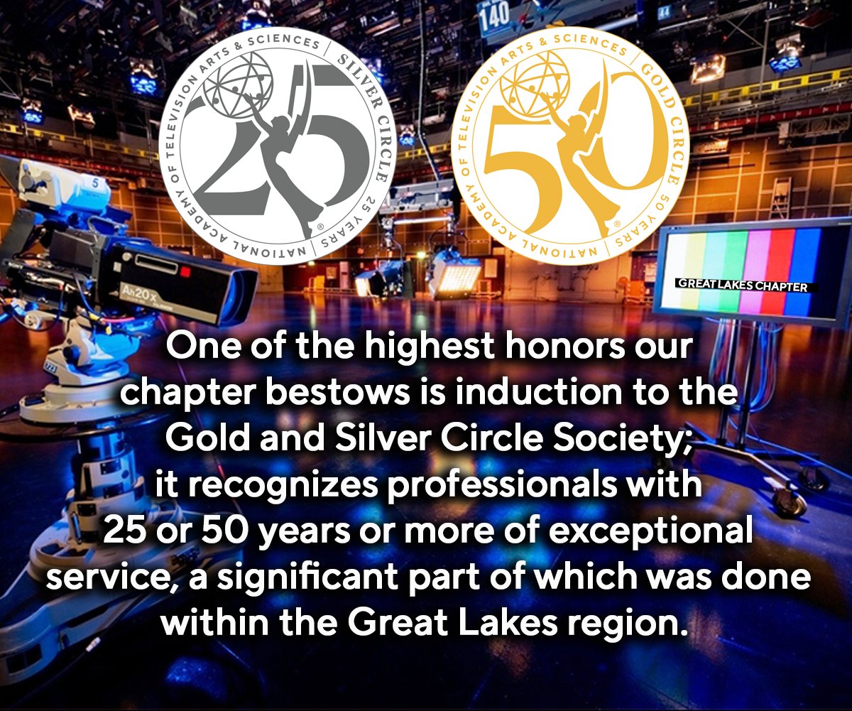 Do you have a colleague who deserves the recognition of the Gold or Silver Circle? Nominate them for this year's class here: greatlakesemmys.tv/silver-gold-ci… Deadline is March 16.