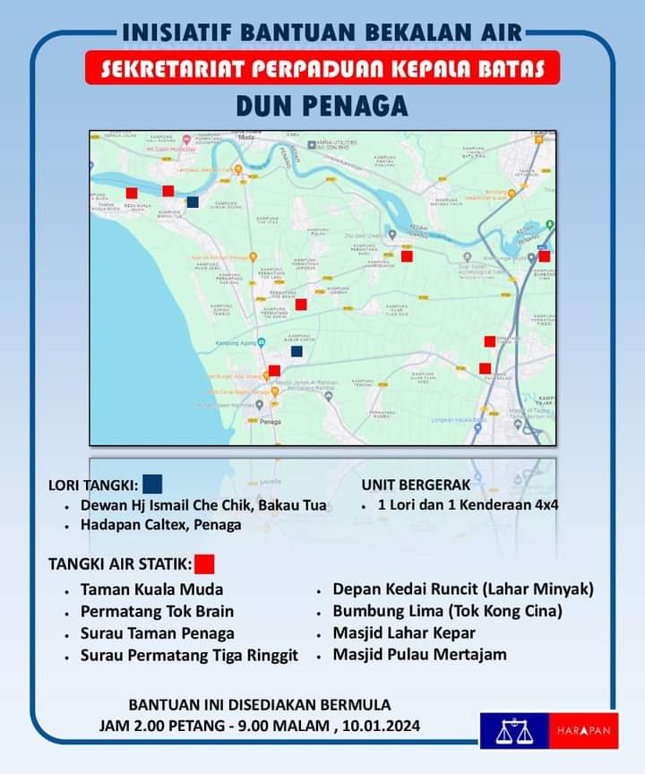 KitaPalaBataih's tweet photo. Inisiatif Bantuan Bekalan Air Sekretariat Perpaduan Kepala Batas

Terima kasih wakil Kerajaan Perpaduan

@reezal_merican 
@DemiKepalaBatas 
@zainuddin_zbm 
@iamabrarsadiq 
@kamikeadilan 

#KepalaBatasKita https://t.co/sGpTRqPV5Q