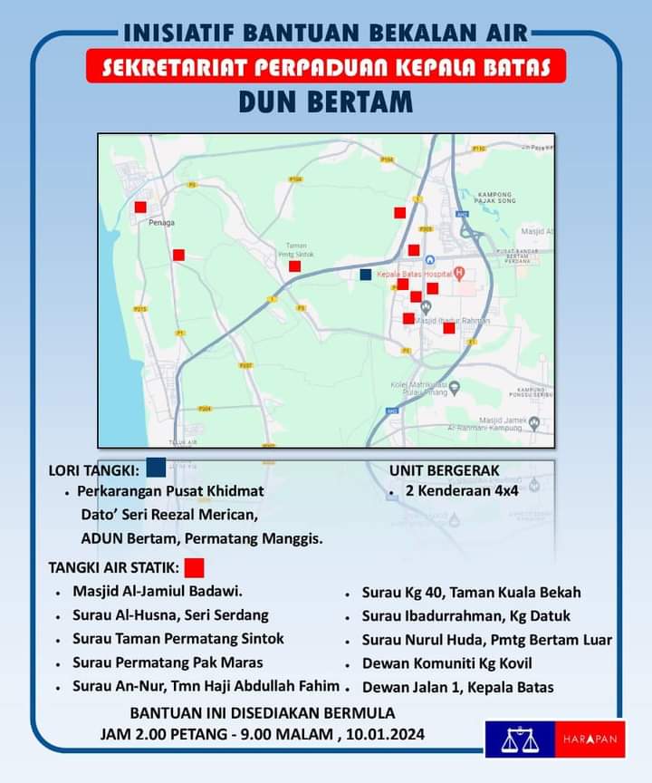 KitaPalaBataih's tweet photo. Inisiatif Bantuan Bekalan Air Sekretariat Perpaduan Kepala Batas

Terima kasih wakil Kerajaan Perpaduan

@reezal_merican 
@DemiKepalaBatas 
@zainuddin_zbm 
@iamabrarsadiq 
@kamikeadilan 

#KepalaBatasKita https://t.co/sGpTRqPV5Q