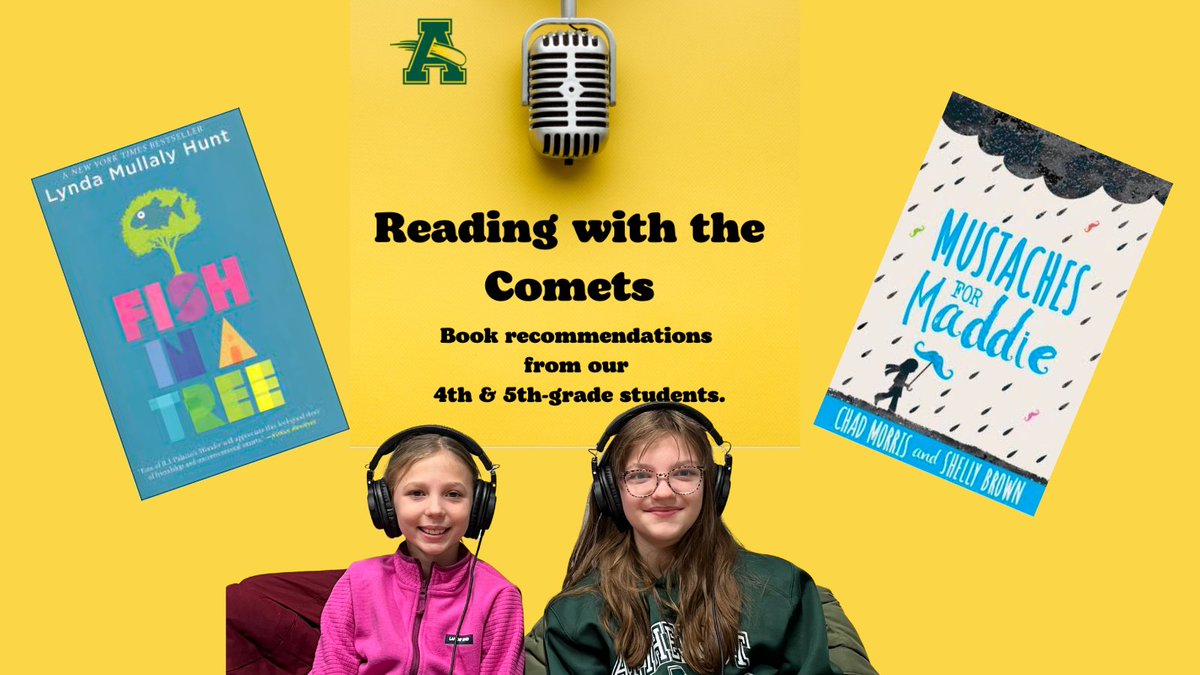 Are you looking for a great book about female characters with perseverance and heart? Hailey & Mia think you should listen to our podcast and read Mustaches for Maddie by @ChadCMorris & @SBrownwriter and Fish in a Tree by @LynMullalyHunt podcasters.spotify.com/pod/show/beth-…