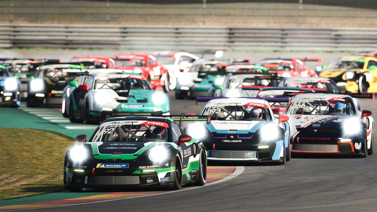 ArlEsports's tweet photo. We head on over to 🇧🇪 Spa for Round 7 of the @apexracingac Porsche Cup! After a close battle at Aragon, will the high octane racing repeat? 👀

⏰ 20:00 UK
📺: https://t.co/dfFKkJOiBo

#apexracingacademy #iracing #apexracingleague https://t.co/eABvR2vITr