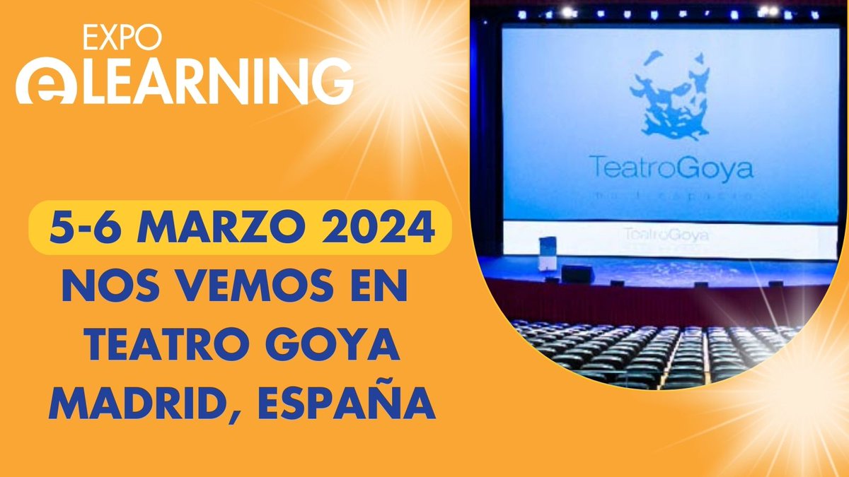 Explora las últimas tendencias en educación en línea en #ExpoElearning2024, del 5 al 6 de marzo en el Teatro Goya Madrid. Descubre innovaciones educativas y conecta con líderes del sector. ¡No te pierdas este evento educativo destacado! 🚀🎓#EducacionVirtual #FormacionOnline