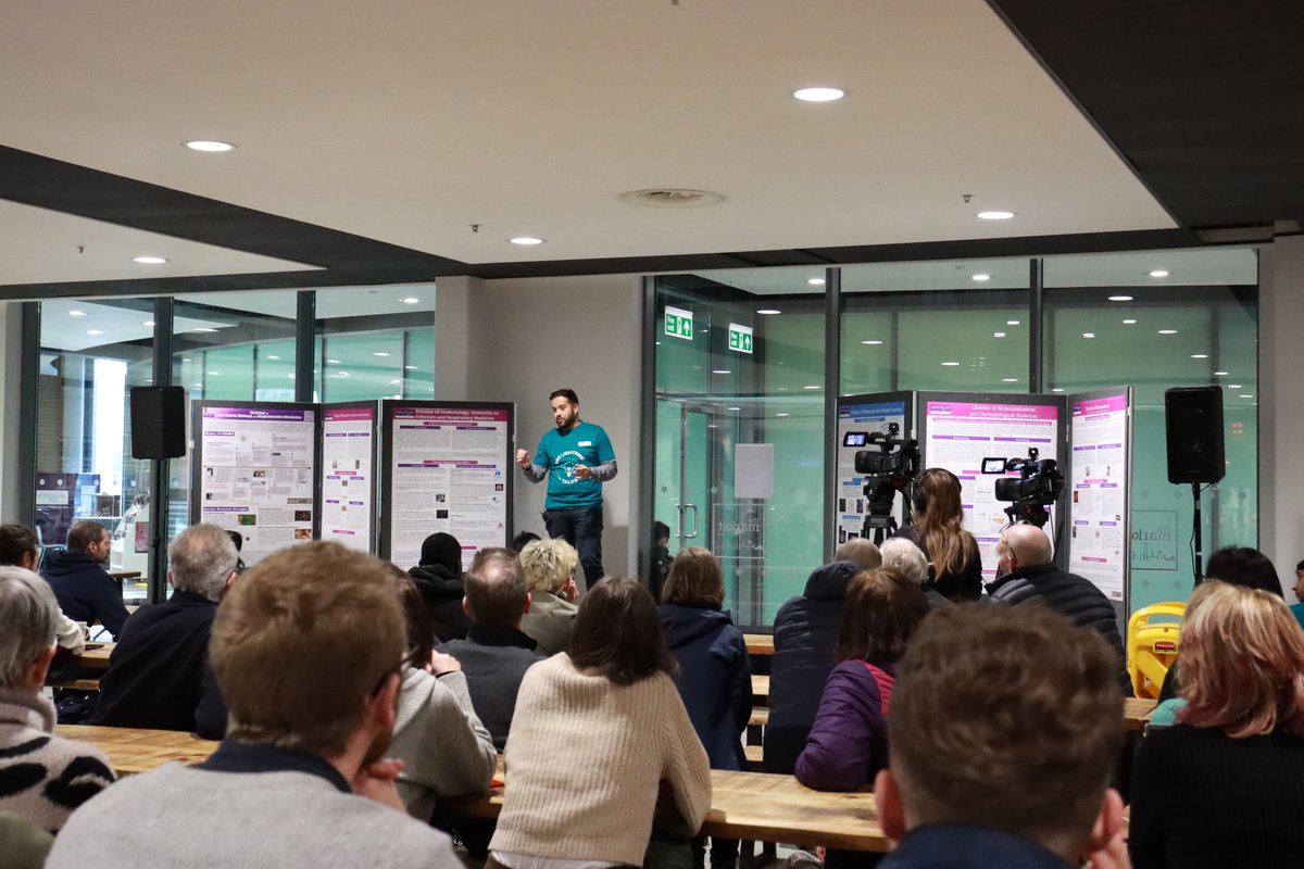 <a href="/DNS_UOM/">Division of Neuroscience</a> <a href="/MCF_UoM/">Division of Molecular and Cellular Function UoM</a> <a href="/OfficialUoM/">The University of Manchester</a> <a href="/SocialResponUoM/">Social Responsibility</a> <a href="/FBMH_SR/">FBMH Social Responsibility and Public Engagement</a> <a href="/sandra_vranic/">Sandra</a> <a href="/McrMuseum/">Manchester Museum</a> Lightning Talks ⚡️ A fantastic showcase of the breadth of research happening here at Manchester. From bladder disease to body clocks, mucus to genome editing. Chaired by <a href="/sheencr/">Prof Sheena Cruickshank (she/her)</a>.