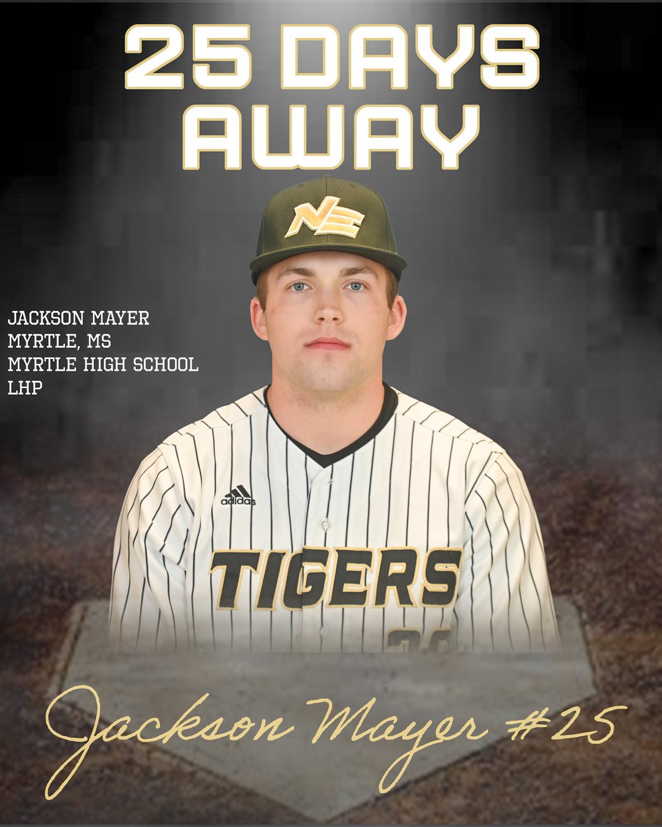 NEMCCBASEBALL's tweet photo. 25 Days Away Until 🐯⚾️  @JacksonMayer25 https://t.co/ciZxo6WyiM