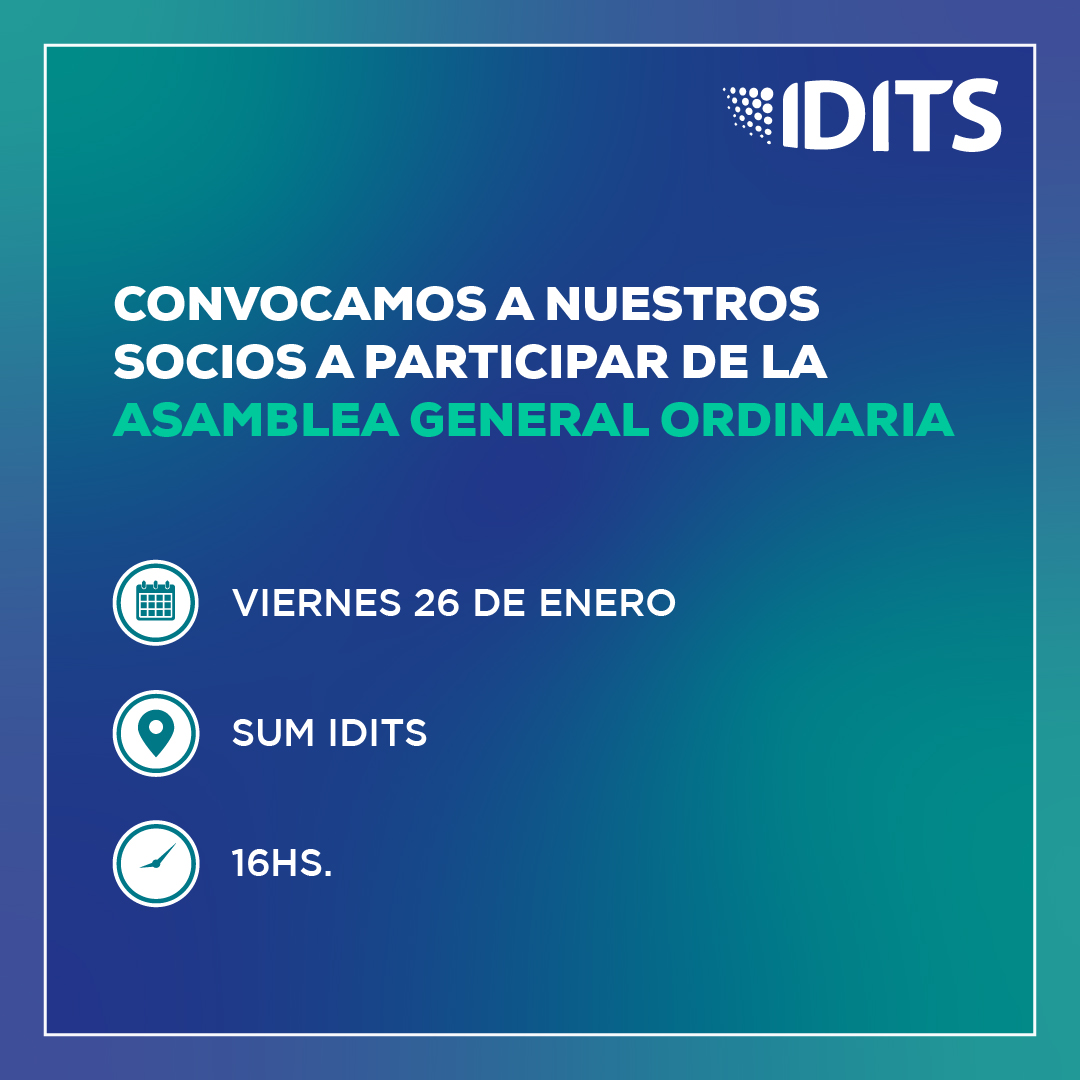 IDITSMza's tweet photo. #InformaciónParaSocios
Asamblea Ordinaria General, a realizarse el 26 de enero.
Inscripción previa en https://t.co/vW6WWSaiql
¡Los esperamos!
#IDITS #asamblea #socios #empresas #inscripción #formulario #GodoyCruz https://t.co/XQKr9DPm0Q