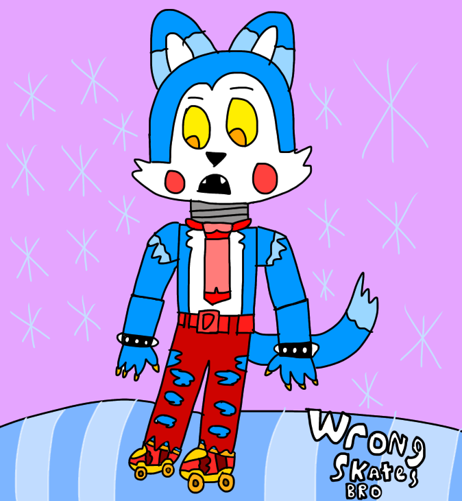 FNAC containment breach punk candy with the wrong skates in cindy’s Ice world #fnac #fivenightsatcandys #fnaccontainmentbreach #fnacityau #rollerskates #cindysiceworld #punkcandy #glamrockcandy #candythecat #fanart #art #wrongskates #icerink