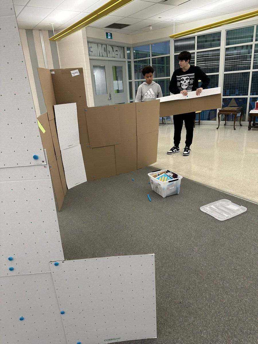 Our class <a href="/Makedo/">Makedo</a> project for the learning commons is coming to fruition. Can’t wait to see our <a href="/QueenMaryHwdsb/">Queen Mary School HWDSB</a> cardinals enjoying this! #taketech