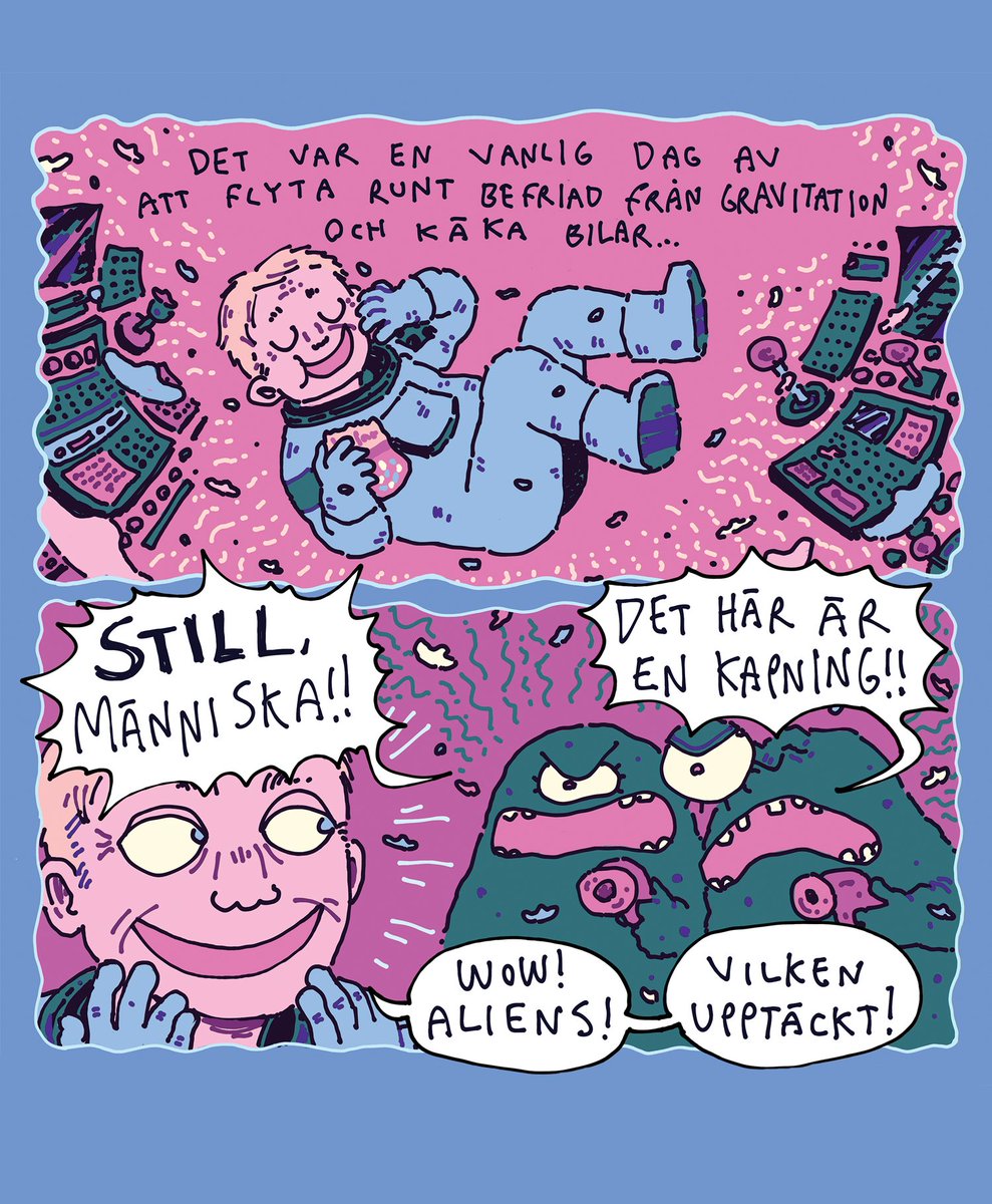 elias_ericson's tweet photo. Jag är med i senaste Galago och har deltagit i en minst sagt vild stafettserie tillsammans med sju andra tecknare! 🌟 https://t.co/zZnvmxyxgV