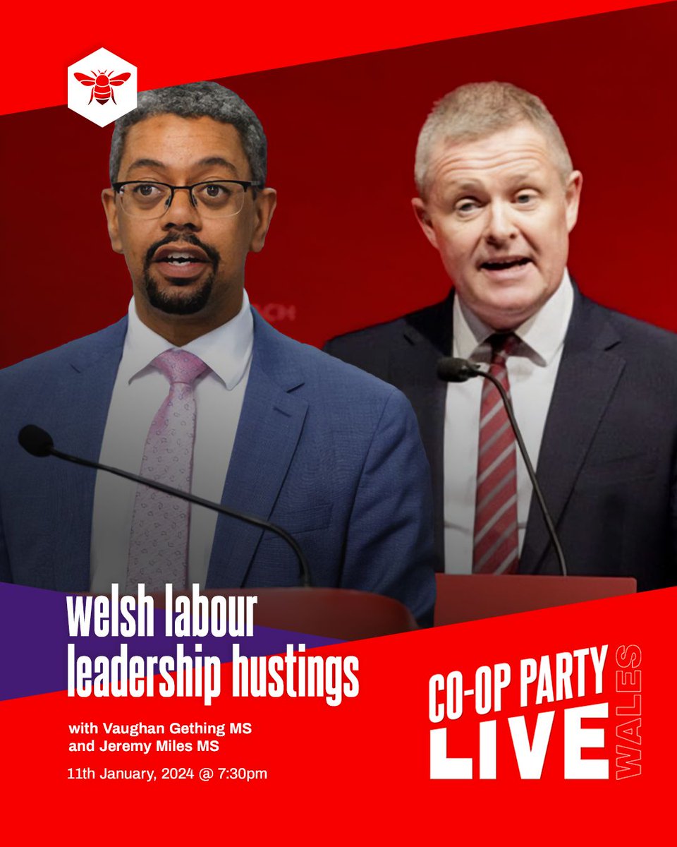 Wales Co-op Party (@walescoopparty) on Twitter photo π Important reminder for <a href="/WalesCoopParty/">Wales Co-op Party</a> members!
π΄σ §σ ’σ ·σ ¬σ ³σ Ώ We're hosting <a href="/vaughangething/">Vaughan Gething</a> and <a href="/Jeremy_Miles/">Jeremy Miles</a> for a <a href="/WelshLabour/">Welsh Labour</a> Leadership hustings online this Thursday.
π There's still time for members to register: find out more on our website π buff.ly/3HhgNti π Important reminder for <a href="/WalesCoopParty/">Wales Co-op Party</a> members!
π΄σ §σ ’σ ·σ ¬σ ³σ Ώ We're hosting <a href="/vaughangething/">Vaughan Gething</a> and <a href="/Jeremy_Miles/">Jeremy Miles</a> for a <a href="/WelshLabour/">Welsh Labour</a> Leadership hustings online this Thursday.
π There's still time for members to register: find out more on our website π buff.ly/3HhgNti