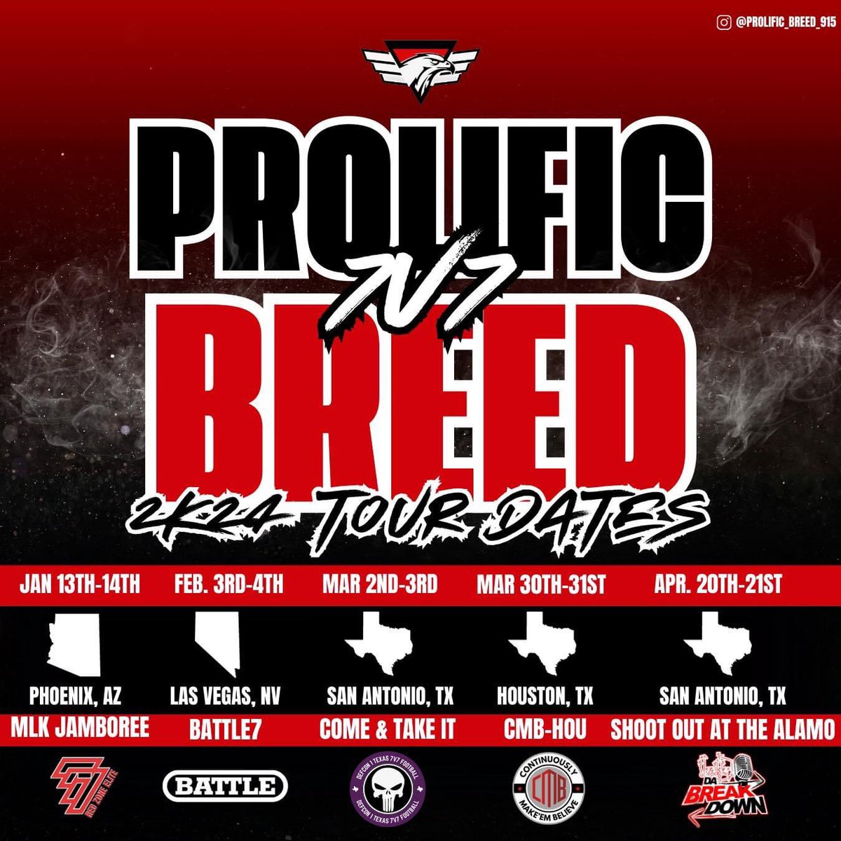 PBreed7v7's tweet photo. 2K24 Season…. 🎥 🍿 
@Prep1USA @PrepRedzone @Rivals @RedZone7v7Elite @DEFCONTX7v7 @915Footballblog @texashsfootball @CoachBreedMM @247Sports @TXTopTalent @LoneStarPrepsTX @BattleSports2 https://t.co/lmAC2yFqhg