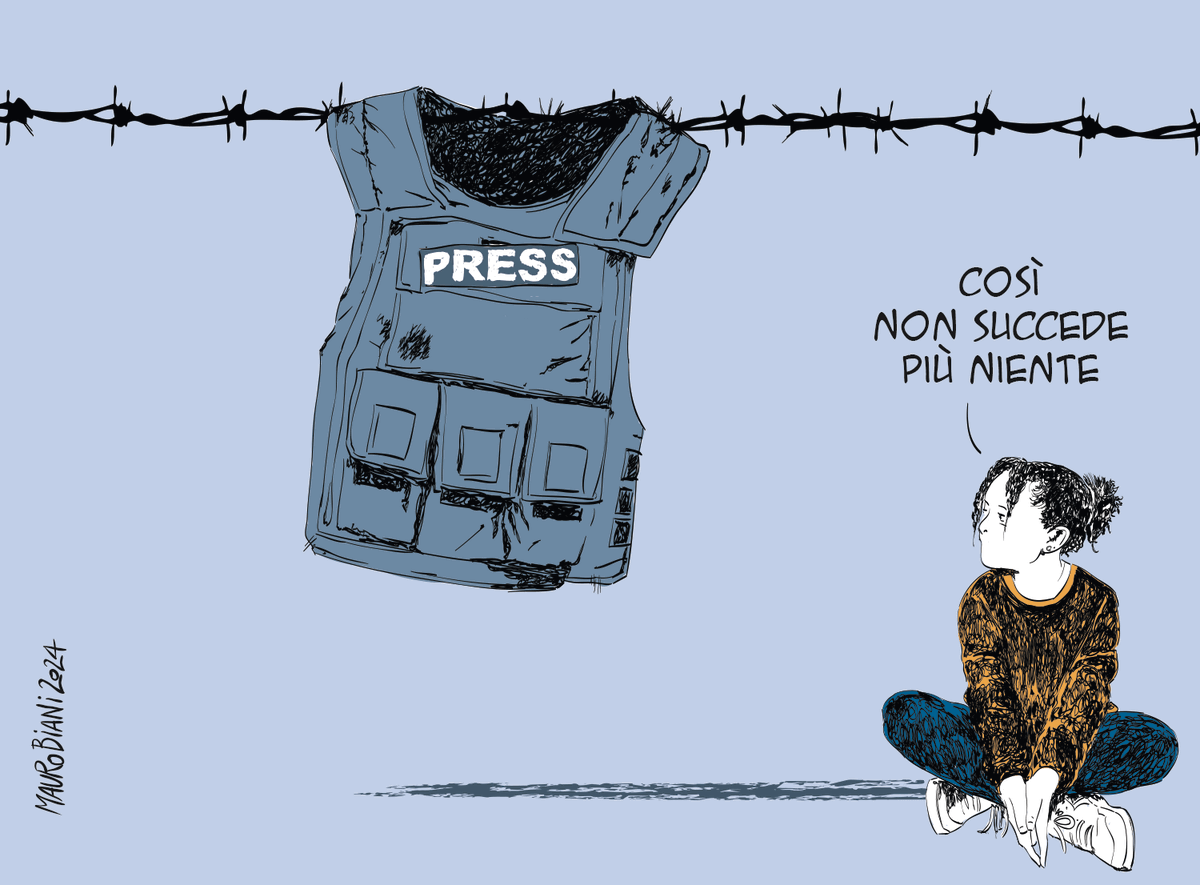 #giornalismo #informazione #uccisi #guerre #gaza 
Così non succede più niente.
Oggi su <a href="/repubblica/">Repubblica</a>
