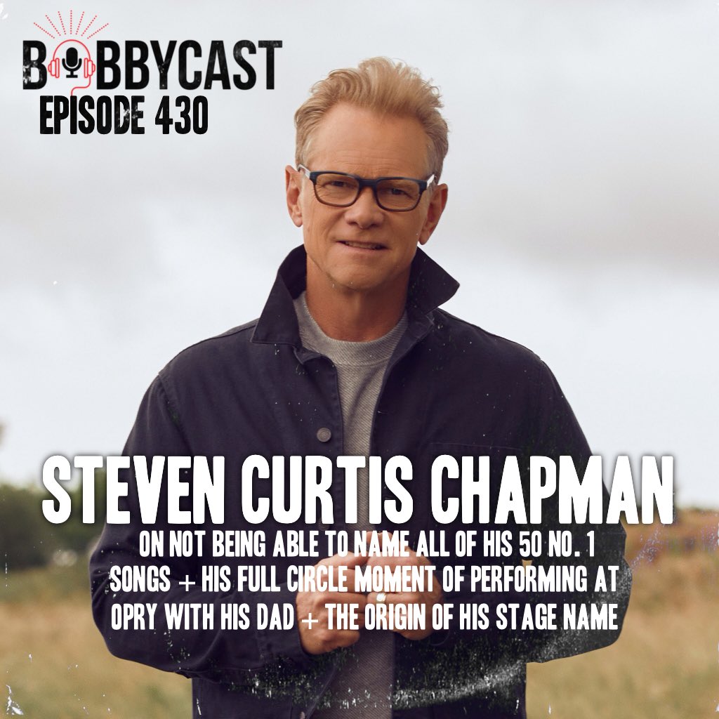 TheBobbyCast's tweet photo. . @stevencurtischapman is on the latest #Bobbycast! Steven is the most-awarded artist in Christian music history with 50 number one songs! He shares why he felt called to do music and sing about faith. Search ‘Bobbycast’ to listen now! https://t.co/3DoBUDYuWU
