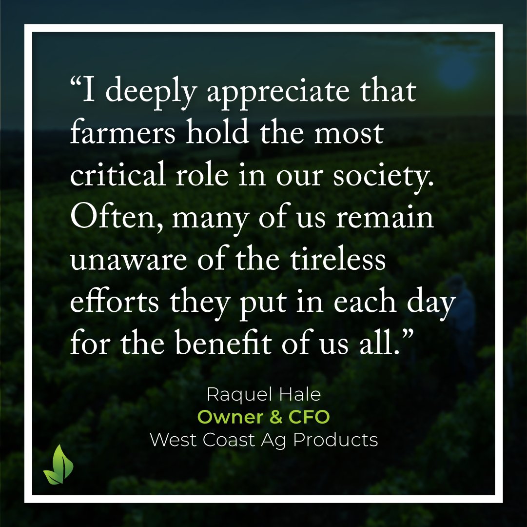 WCAProducts's tweet photo. Meet Raquel 🌱

Born &amp; raised in Ukiah, CA, she has a deep connection to agriculture through her family, whose roots in the industry shaped her appreciation.

Now, as the proud Owner &amp; CFO of West Coast Ag, Raquel is devoted to supporting the people who feed us. #agriculture https://t.co/E7Fe9YVqjp
