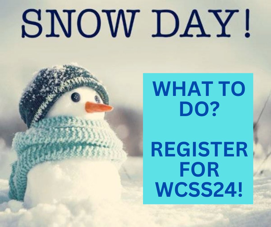 Hanging at home for a snow day today? What a great time to register for WCSS24! Head to bit.ly/WCSS24 for info, schedule, registration, hotel, and more! #sschat #socialstudies @NCSSNetwork @SocialStudiesMN @IllinoisCSS