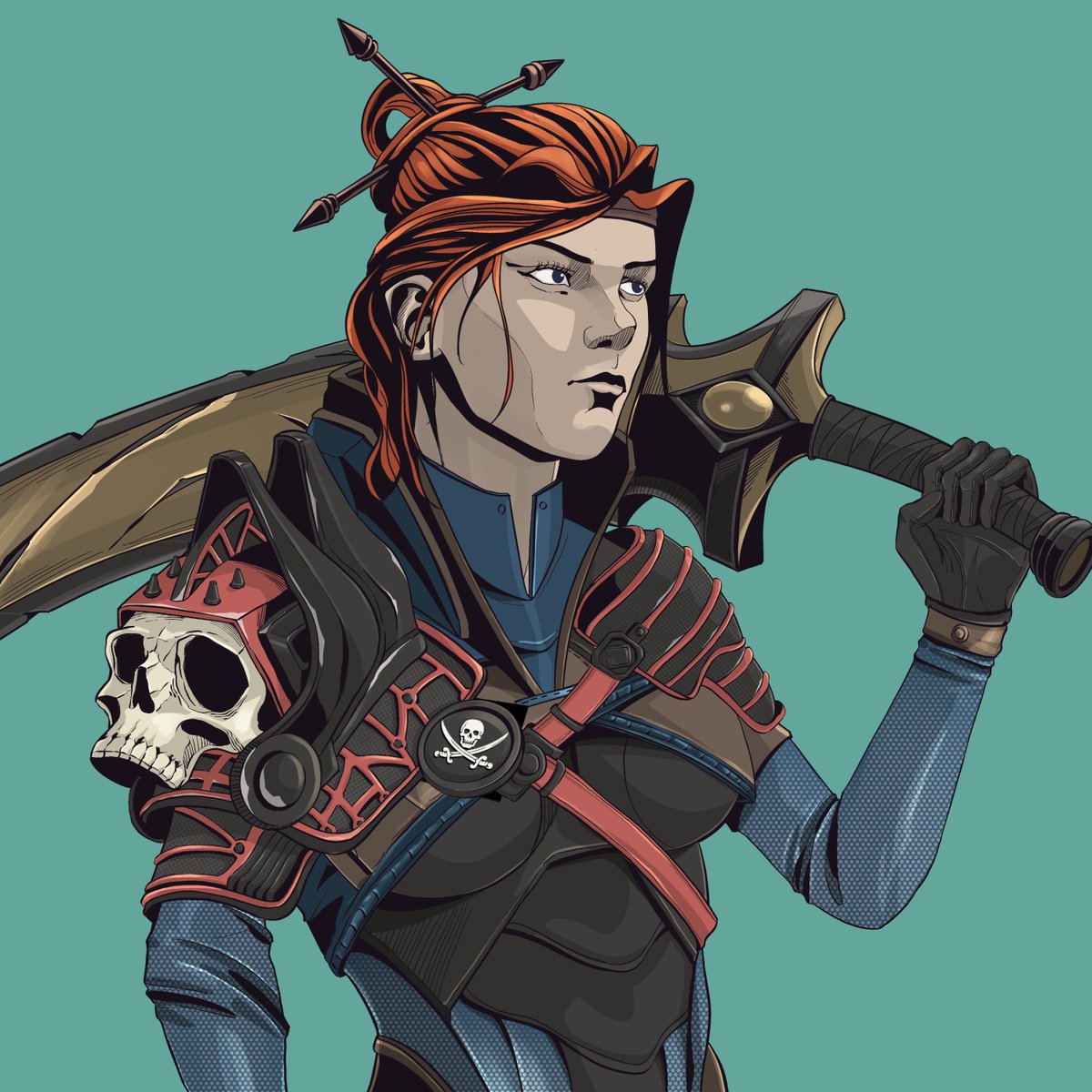 $INJ 
Dope art from <a href="/Swordsaga_/">SwordSaga : Warrior Edition</a> 
Mint is live now; injective.talis.art/launchpad/inj1…
