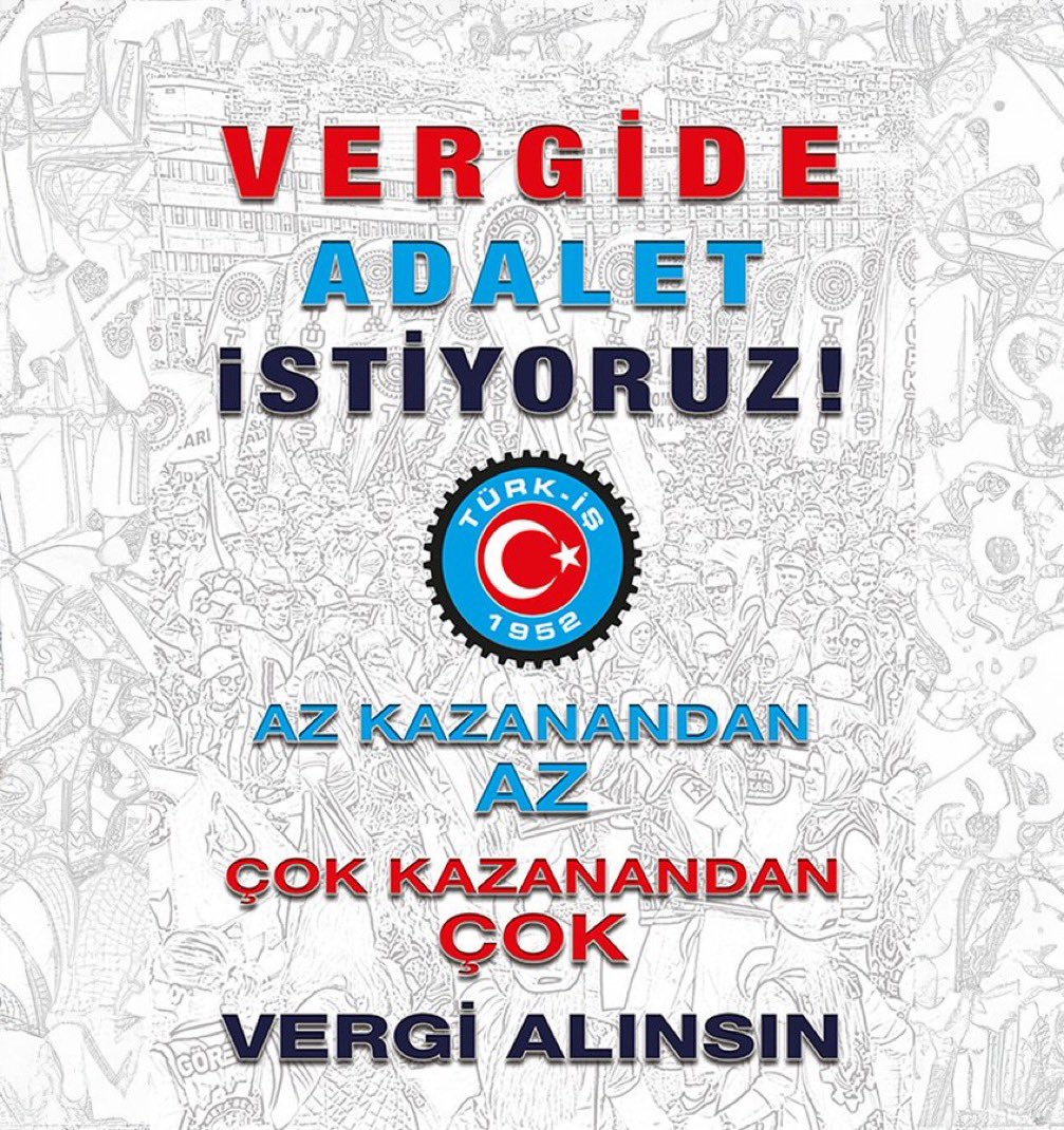 Az kazanandan az 💵
Çok kazanandan çok 💰

Bu düzen böyle gidemez, gitmemeli!

 #vergideadalet