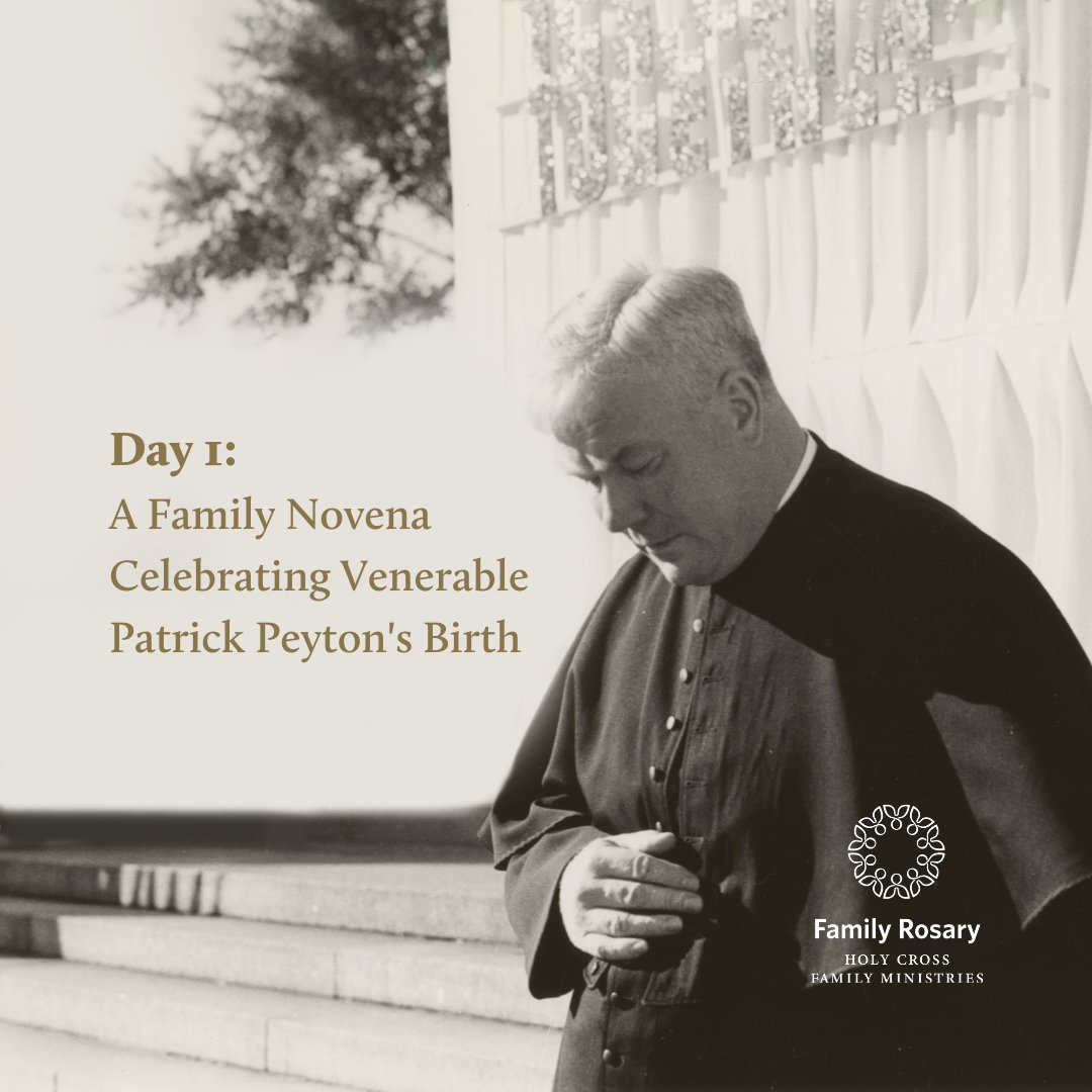 The annual Family Novena Celebrating Venerable Patrick Peyton’s Birth begins today, January 9, and continues each day through January 17. Begin praying with us here: hubs.la/Q02fQsZH0 #LinkinBio #RosaryPriest #Novena #WeHelpFamiliesPray