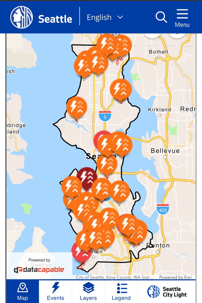 For time since I moved to Seattle, the power has gone out. #WestSeattle