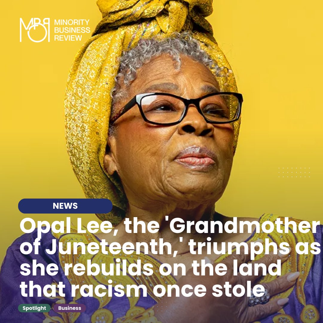 Minoritybizmag's tweet image. Opal Lee&apos;s story is one of strength and triumph. Forced from her home by a racist mob 85 years ago, now she&apos;s rebuilding on the same land. 🏡 Explore how a nonprofit is turning history into hope! #diversethoughts #MBRmag #business #MinorityViews #leadership #diversity #inclusion
