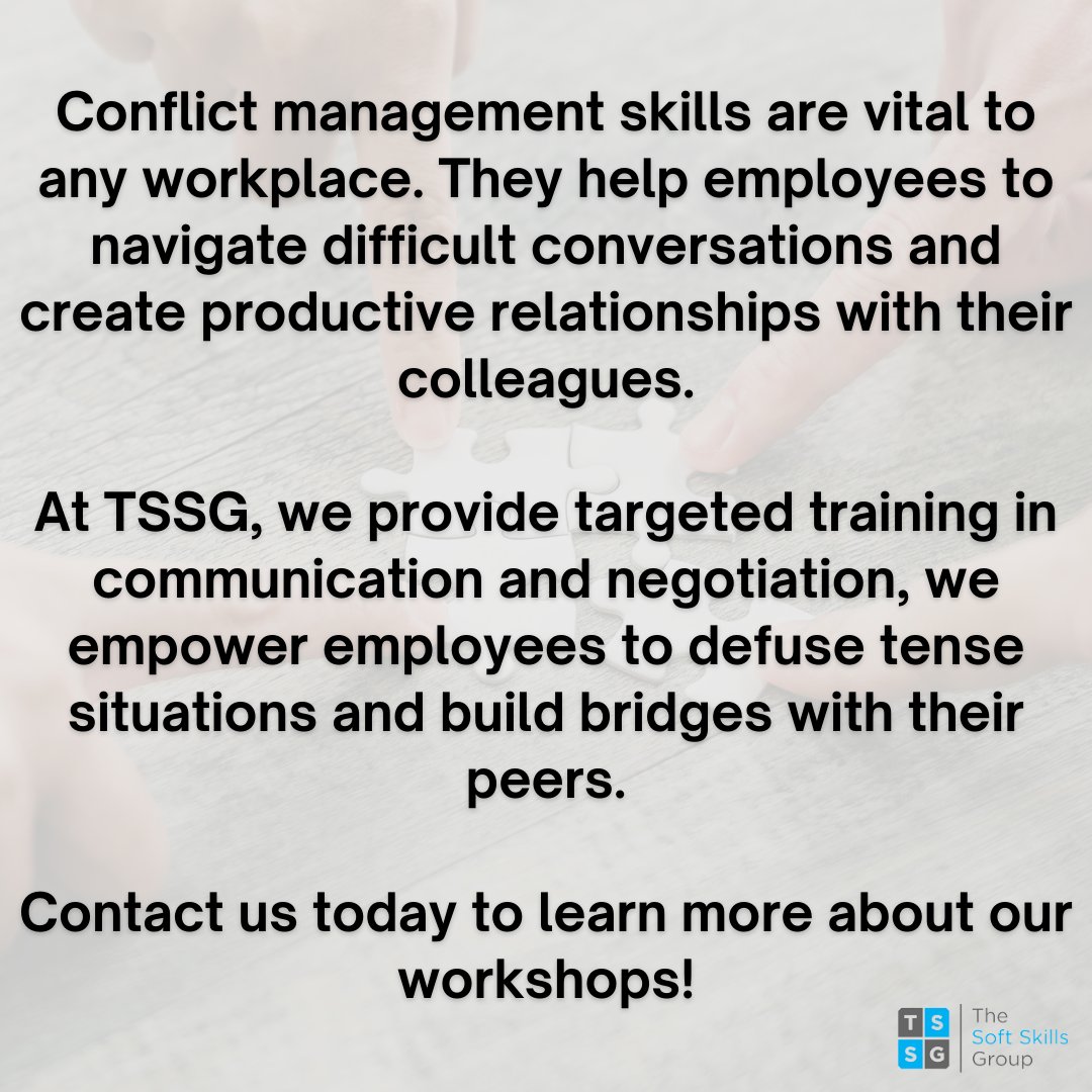 Conflict management skills are vital to any workplace. They help employees to navigate difficult conversations and create productive relationships with their colleagues.

]Want to learn about our Conflict Management Workshops? Contact us today!