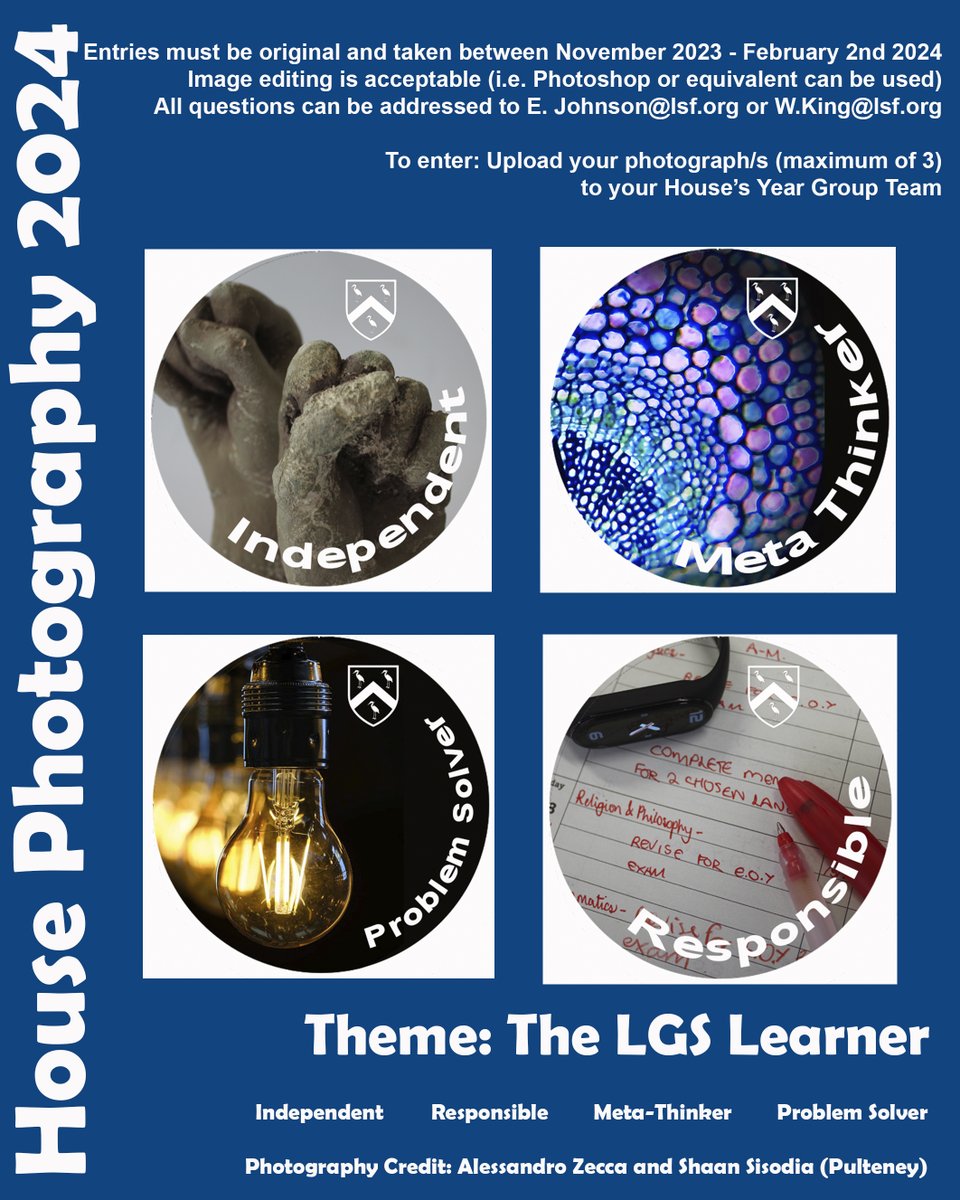 House Photography 2024 is here to celebrate the success of the LGS learner!