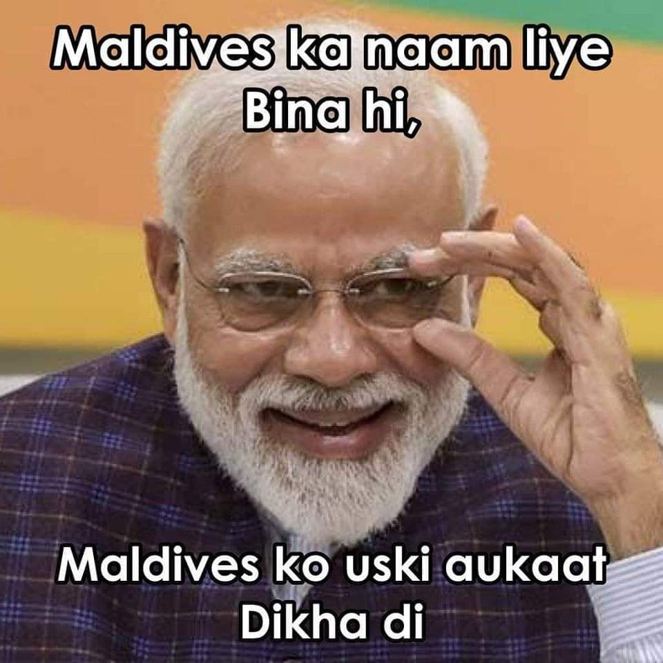 LogicallyJoker's tweet photo. Protest Alert! Maldives Ministers' wordplay against Hindus & Indians draws flak. Friendly reminder: Indians = Friends! Kudos to MATI, NHGAM, MAYA, NBAM โก #MaldivesProtest #DiplomaticDrama ๐ซก๐๐ป๐
Respect Sir @narendramodi ๐ https://t.co/jUEYAovPTc
