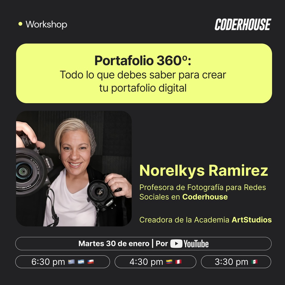 NoreStudios's tweet photo. ¡Enero sin duda es mi mes!! y @coderhouse
lo sabe!. Martes 30 que estaré en vivo por youtube para ayudarte a construir un Portafolio Digital y que este 2024 tu talento sea VISIBLE.

¿Qué esperas para participar? Las inscripciones son gratuitas: https://t.co/eBmhnuaeFy https://t.co/aWtPnklgsf