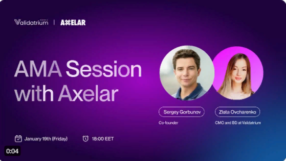 ama_tracker's tweet photo. 🪇Don't miss AMA session from @validatrium with @axelarnetwork!

#validatrium is Trusted & Secure staking process for individuals and enterprises.
#axelarnetwork is Web3 users interact w/ any asset or application on any blockchain.

🗓 Jan 19, 6 PM (EET)
📌https://t.co/blZVpOU06K
 
#AmaTracker