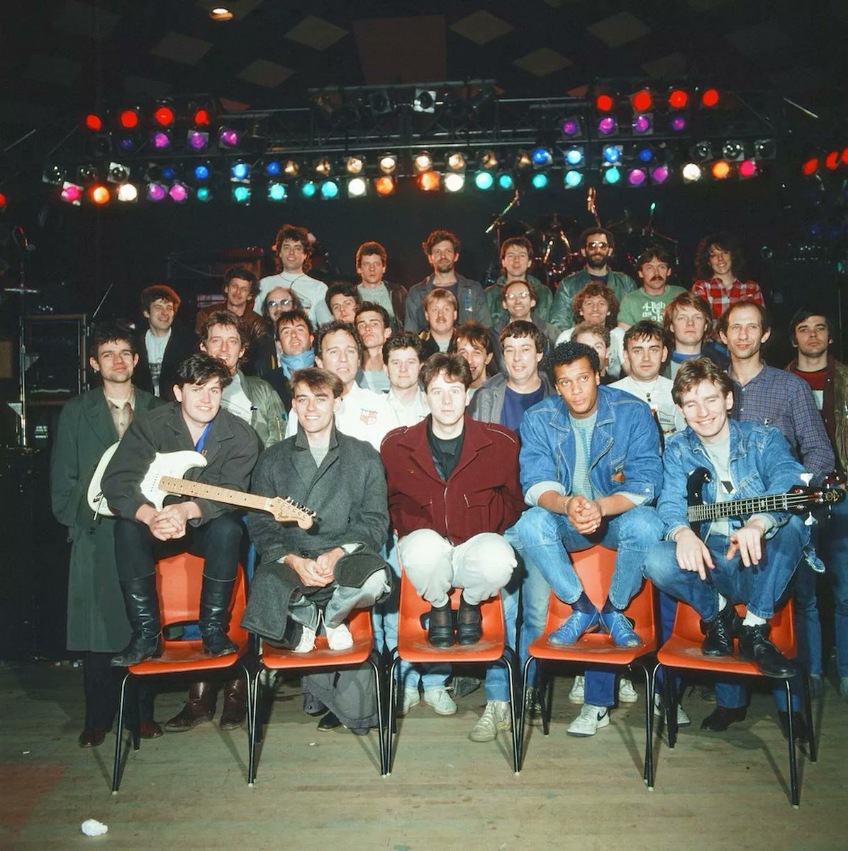 Simple Minds pictured at the Barrowland Ballroom in Glasgow. (1984)