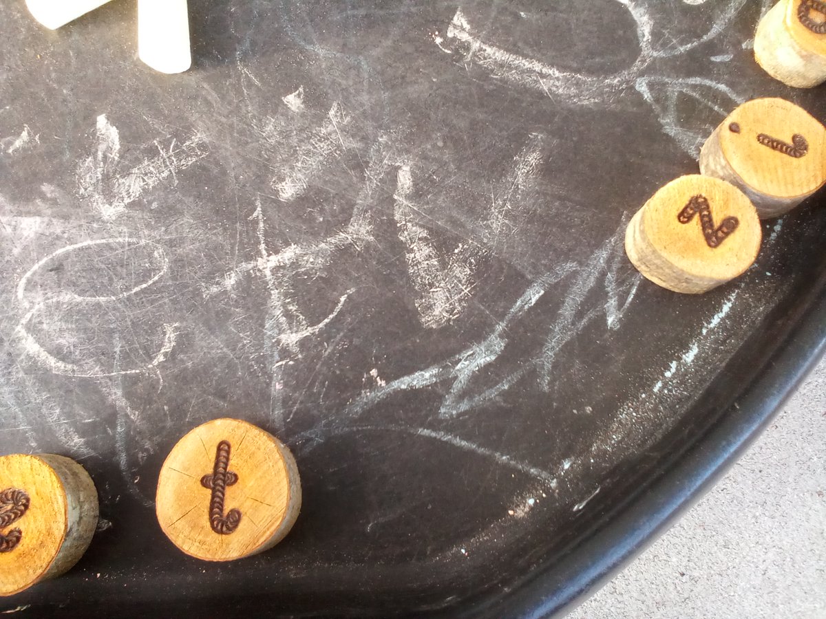 GCPFS2's tweet image. @PrimaryGreat The children have been using their phonic skills to make some words and then practised writing using chalks. #gcpliteracy #gcpearlyyears