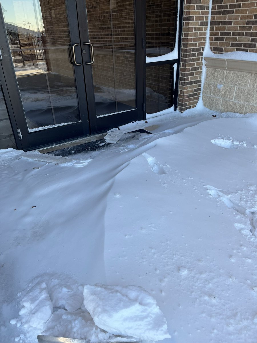 Big “thank you!” to our maintenance man (Justin) and our coaches for shoveling snow this morning! We don’t have “that’s not my job” folks! #ServantLeaders