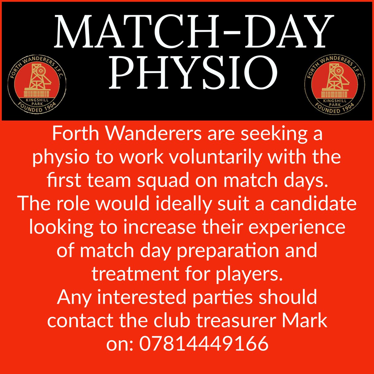 🔴⚫️CLUB PHYSIO REQUIRED⚫️🔴