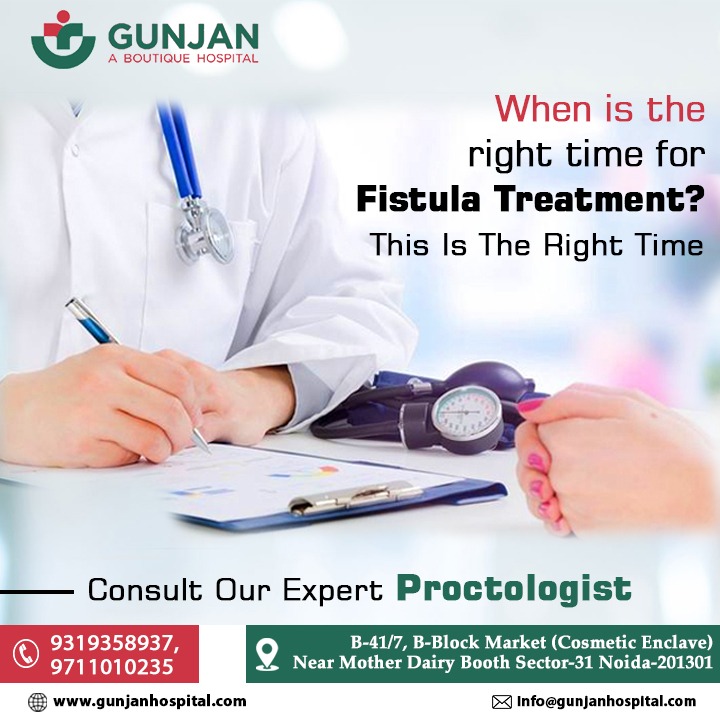 Looking for an expert proctologist for the treatment of fistula? Visit Gunjan Hospital. We provide you the possibilities of our treatment you need!!!

#FistulaTreatment #HealthcareExcellence #GunjanHospitalCare #ExpertCare #MedicalSpecialists #WorryFreeRecovery #HealthWellness