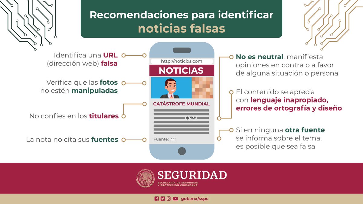 Las noticias falsas son diseñadas para confundir o engañar a la población, por eso antes de compartir sigue estos consejos👇🏽