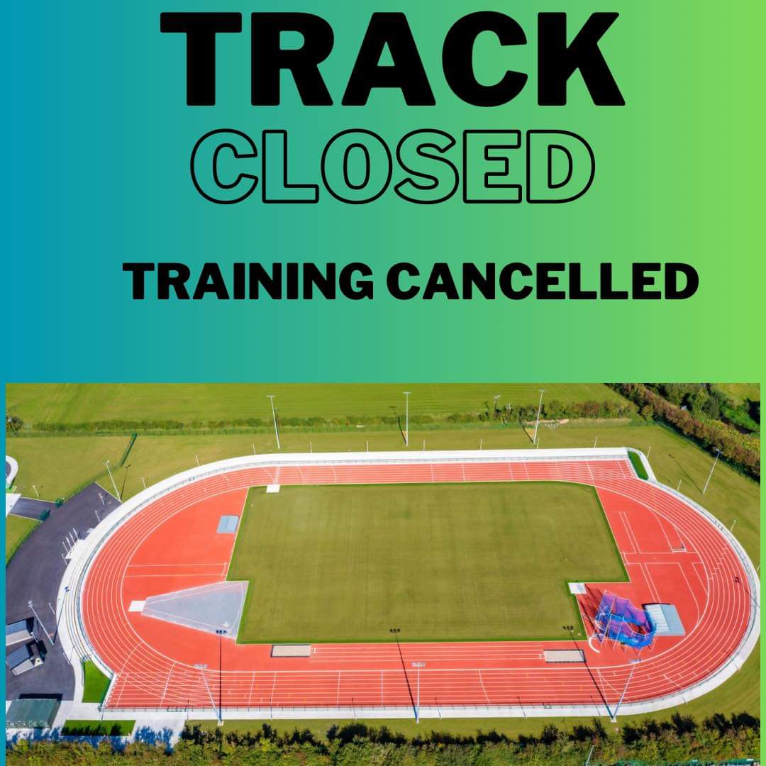 West Limerick AC (@westlimerickac) on Twitter photo ๐จ๐จAll Training cancelled this evening ๐จ๐จ
The track is closing early today due to the drop in temperatures โ๏ธ ๐จ๐จAll Training cancelled this evening ๐จ๐จ
The track is closing early today due to the drop in temperatures โ๏ธ