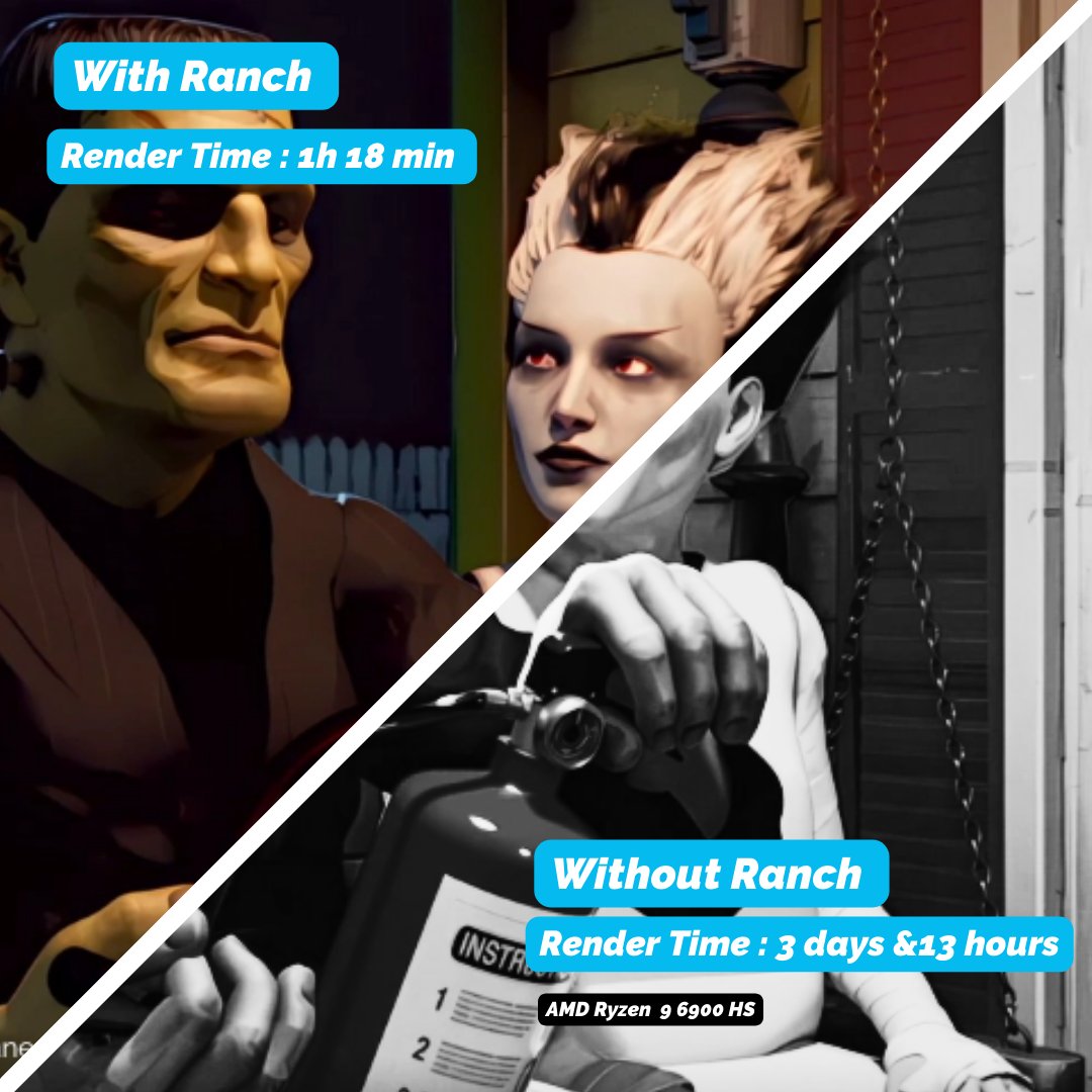 RANCHComputing's tweet image. 🌟 Transform Your Creative Process: Ultra-Fast Rendering! ⏱️
🐌 Traditional Rendering: 3 days and 10 hours
🚀 Rendering on Ranch Computing: Just 1 hour & 18 min
#FastRendering #3DInnovation #LimitlessCreativity #TimeSaving #EfficiencyBoost