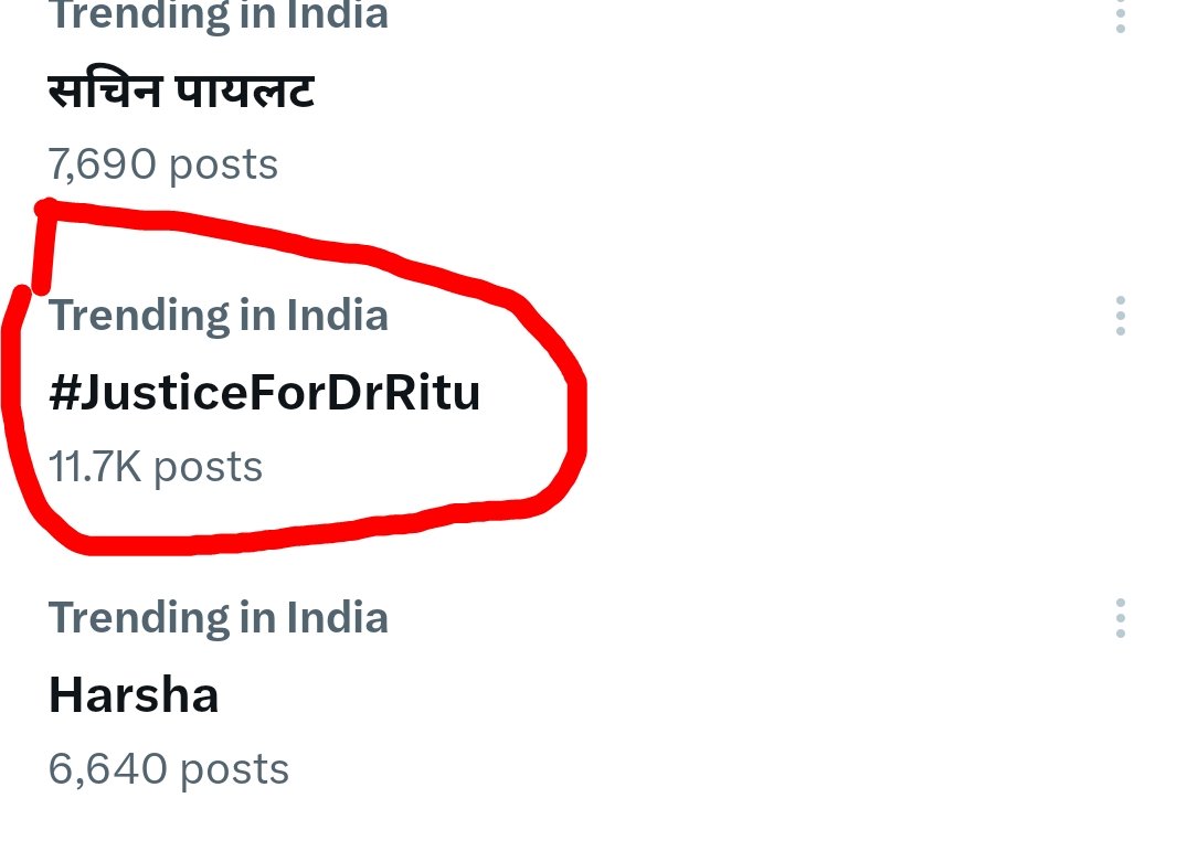आप सभी साथी लिखें ,,,,,
#JusticeForDrRitu #JusticeForDrRitu