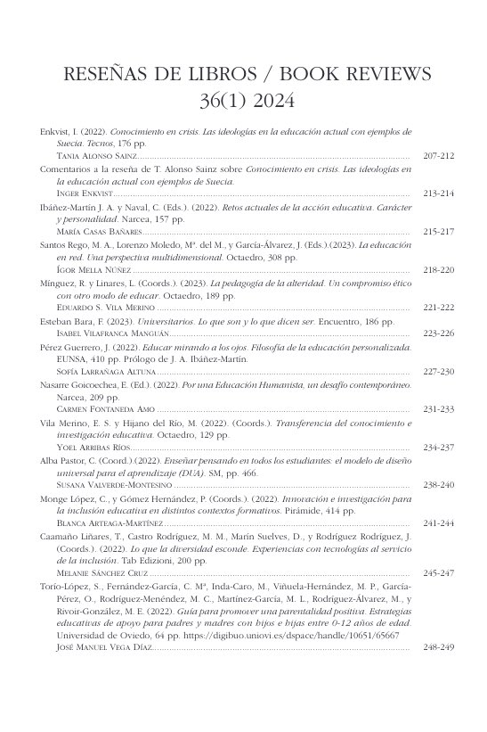 Y como de costumbre … nos hacemos eco de las publicaciones más relevantes en el área de la Teoría de la Educación.

Pasen y lean 📚 

<a href="/talonsosainz/">Tania Alonso Sainz</a> <a href="/CarmenFontaneda/">Carmen Fontaneda</a> <a href="/EduSaudades/">Eduardo Vila</a> <a href="/blanca_arteaga/">Blanca Arteaga</a> <a href="/febcn/">Francisco Esteban</a>