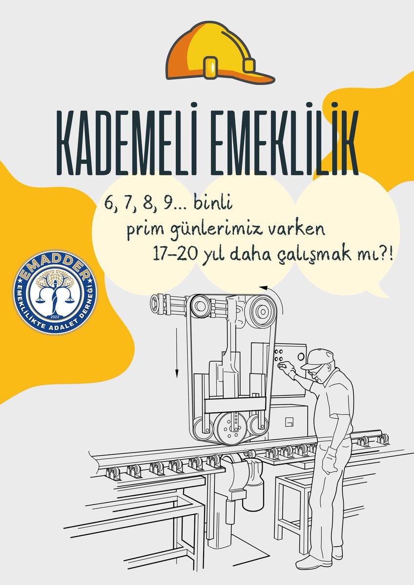 Kademeli emeklilik seçim vaadi olamaz ve olmamalıdır

Herkesi kapsayan adil, makul ve adaletli kademeli emeklilik, seçim öncesi @TBMMGenelKurulu’nda yasalaşarak yürürlüğe girmelidir

Milyonlarca kişinin mağduriyeti, seçimlere alet edilmemelidir. #EmadDernegi  #2000LerTorbaYasaya