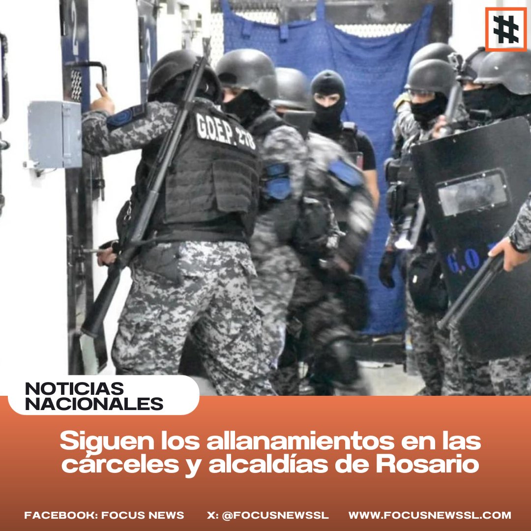 FocusNewsSL's tweet photo. Continúan los allanamientos en las cárceles y alcaldías de Rosario
https://t.co/VIduXY34W3 https://t.co/2wwmEsK38s