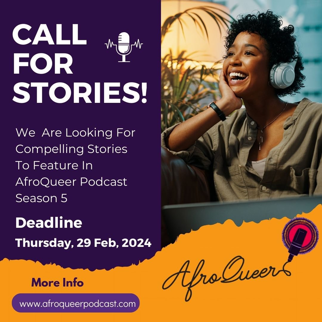 Calling all storytellers! 

AfroQueer Season 5 is coming soon &amp; we want YOUR unique narratives to shine.  We’re on the lookout for compelling stories that celebrate the diversity of the Queer African experience.

Visit afroqueerpodcast.com to submit your pitch
#AfroQueer
