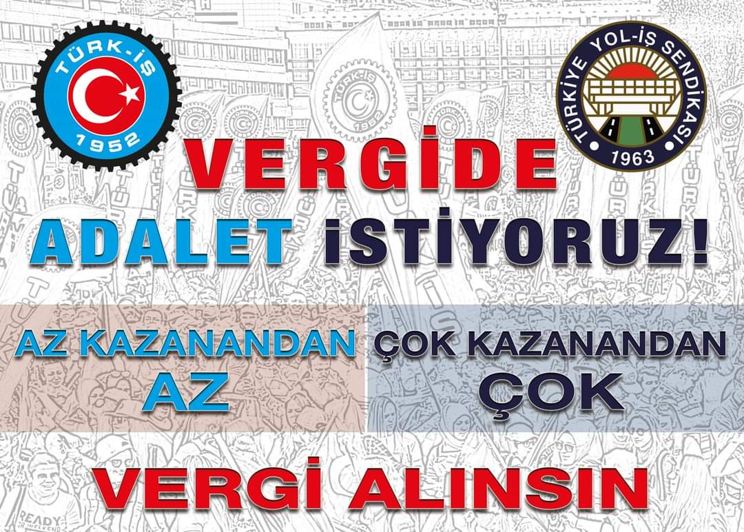 hakanekinci23's tweet photo. AZ KAZANANDAN AZ, ÇOK KAZANANDAN ÇOK VERGİ ALINSIN!
#vergideadalet!
Türkiye’de TÜRK-İŞ Var...

VERGİDE ADALET İSTİYORUZ!
#vergideadalet!
Türkiye’de TÜRK-İŞ Var... @RTErdogan @memetsimsek @isikhanvedat https://t.co/Ovqqrv8mKE