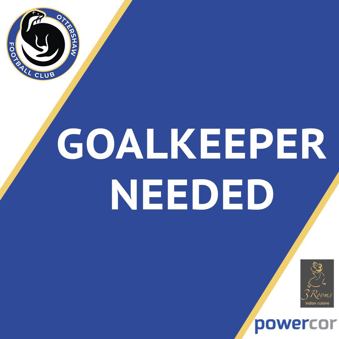 Goalkeeper wanted!🧤 
Ottershaw FC is seeking a talented goalkeeper! Great training pitch, good bunch of lads and currently sitting top of Guildford &amp; Woking Div 2. 
#GoalkeepingRevolution #JoinTheRevolution
#UTO🦦