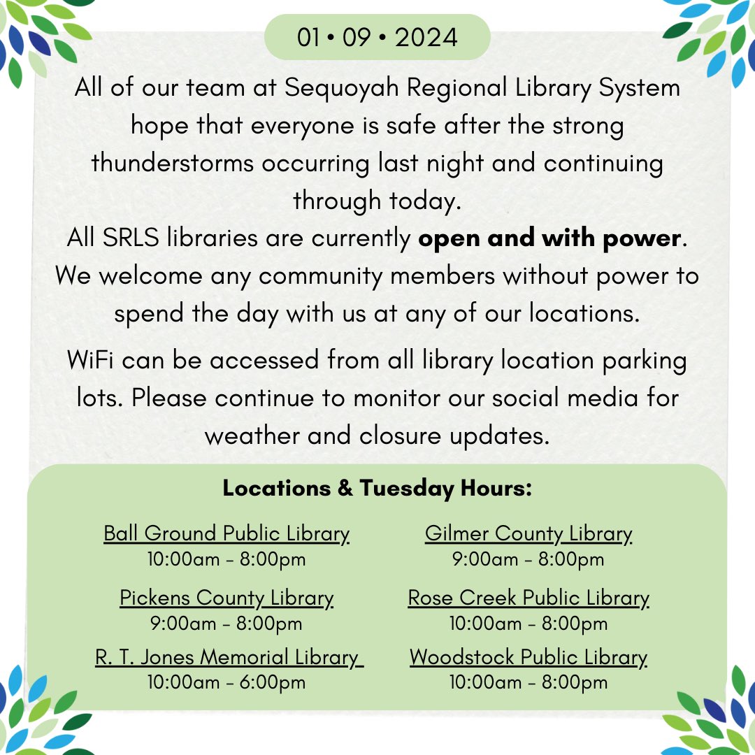 Sequoyah Regional Library System tweet media