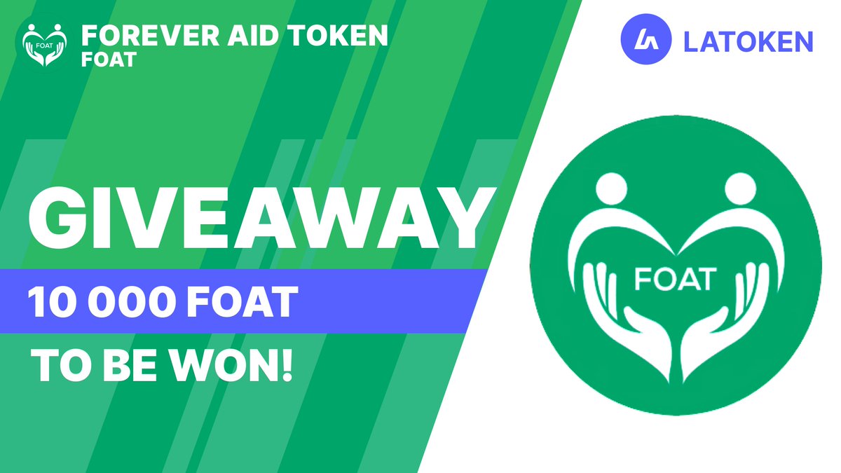 Latoken_cex's tweet photo. 🏆  10000 FOREVER AID TOKEN  (FOAT) GIVEAWAY on LATOKEN

🔥 200 Winners.
✅ Complete all tasks and qualify for the Airdrop.
📲 Share with 5 Friends and Follow.
⏰ January 9th, 2024 - January 14th 2024.

👉 JOIN GIVEAWAY (https://t.co/36jfgkcaOb) https://t.co/thcjzKIAVW