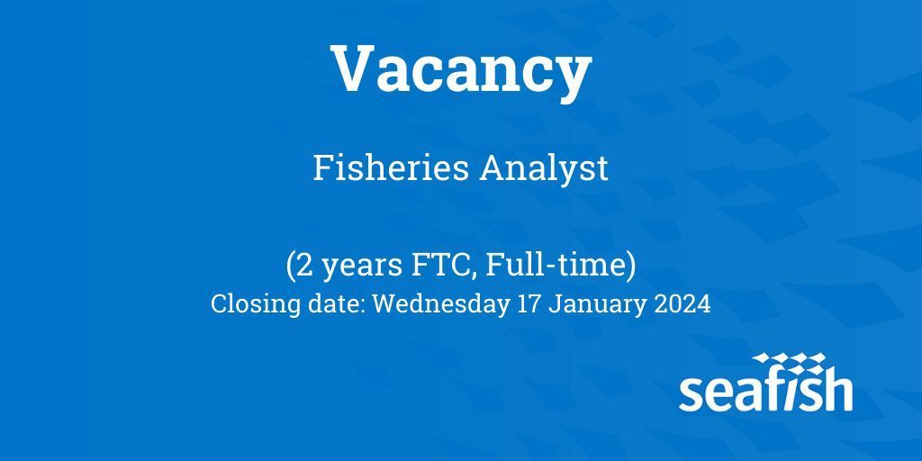 We are looking for a Fisheries Analyst to join our Fisheries Management team. In this role, you would play a central role in the sustainable management of UK fisheries. 

More details including how to apply can be found on our website: buff.ly/3tOZPzx

#FisheriesAnalyst
