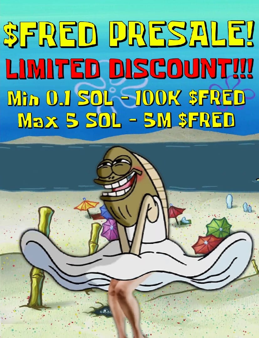 Fred The Fish (@freddotsol) on Twitter photo Results are out! PRESALES ON DISCOUNT!
Min 0.1 SOL - 30Kβ‘οΈ100K $FRED
Max 5 SOL - 1.5Mβ‘οΈ5M $FRED
Wallet Address: FNmRxgSdMJVm3ug4HkxtjgCiVDij73Dzb7j33ukFxfjQ
ππ: ππππππππ πππππππππππ ππ πππππππππππππ ππππππππ
! ππ πππππππ
ππ Results are out! PRESALES ON DISCOUNT!
Min 0.1 SOL - 30Kβ‘οΈ100K $FRED
Max 5 SOL - 1.5Mβ‘οΈ5M $FRED
Wallet Address: FNmRxgSdMJVm3ug4HkxtjgCiVDij73Dzb7j33ukFxfjQ
ππ: ππππππππ πππππππππππ ππ πππππππππππππ ππππππππ
! ππ πππππππ
ππ