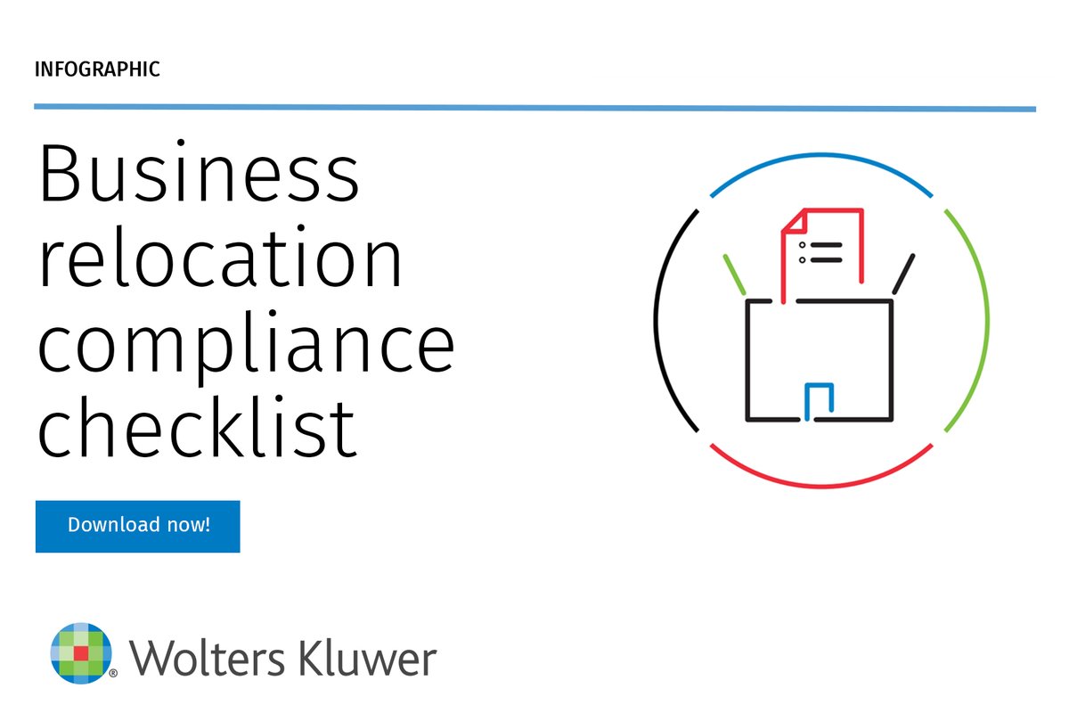 Whether a company moves its principal office across the street or across the country, business relocation is a major undertaking. Don’t lose sight of the compliance tasks associated with a move. Download our checklist to stay on track.
ow.ly/8plW50NwuFg