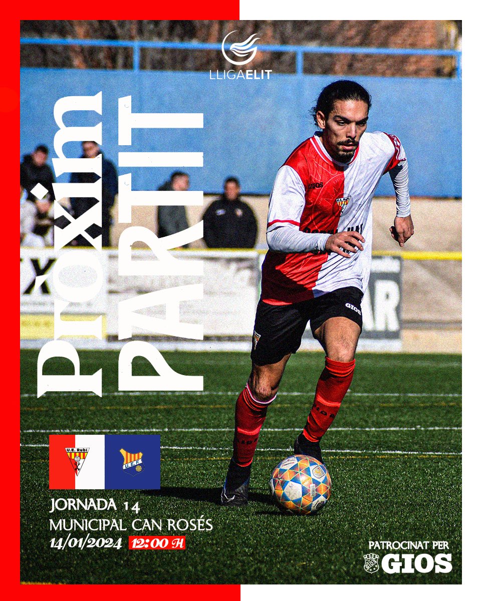 UERubi's tweet image. 🫵🏽💥 𝗣𝗥𝗢̀𝗫𝗜𝗠 𝗣𝗔𝗥𝗧𝗜𝗧 💥👀

🎫❗️VINE a animar al nostre EQUIP. 🫵🏽👏🏽

📆 JORNADA 1️⃣4️⃣
🔛 DIUMENGE, 1️⃣4️⃣
⌚ 12.00h 🕡 ‼️
🆚 #UEFigueres
🏟️ Municipal Can Rosés 
⚽ #LligaElit 

🫵♥️ ENDAVANT #UERUBÍ!