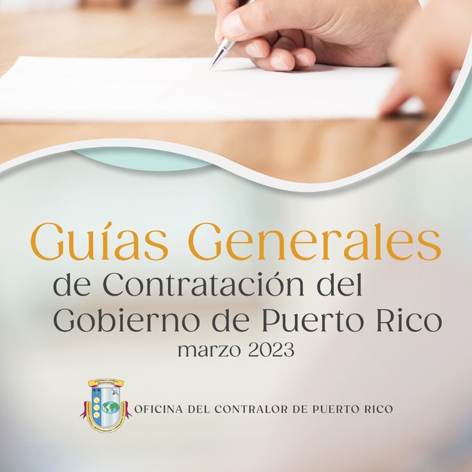ocpronline's tweet photo. Guías Generales de Contratación del Gobierno de Puerto Rico https://t.co/XMOMoRMUMN
#ocprinforma #guíascontratacióndelgobiernopr https://t.co/JJ4nljfgHR